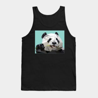 Blue Geo Panda Tank Top